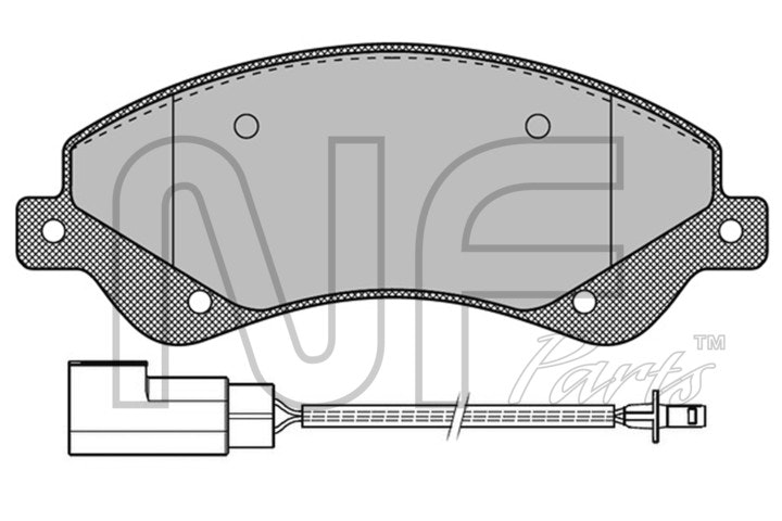 NF PARTS Комплект тормозных колодок, дисковый тормоз NF0012771